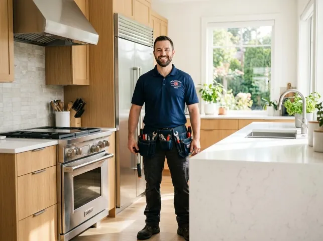 Appliance Repair Hero technician in a Black Creek, NC kitchen after an appliance repair